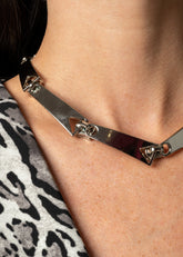 Minimalist Zipper Linked Choker Necklaces Kate Hewko 