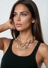 Mixed Metal Charm Chain Necklace Necklaces Kate Hewko 