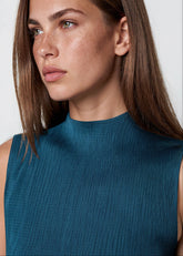 Mock Neck Pleated Tank Top Tank Tops Kate Hewko 