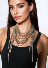 Multi Chain Buckle Choker Necklaces Kate Hewko 