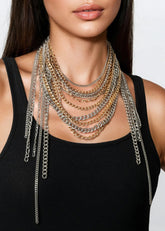 Multi Chain Buckle Choker Necklaces Kate Hewko 