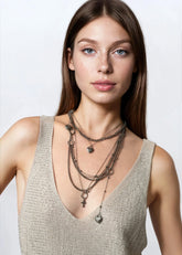 Multi Charm Layered Chain Necklace Necklaces Kate Hewko 