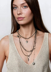Multi Charm Layered Chain Necklace Necklaces Kate Hewko 