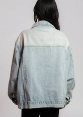 Multi Pin Jeweled Denim Jacket Outerwear Kate Hewko 
