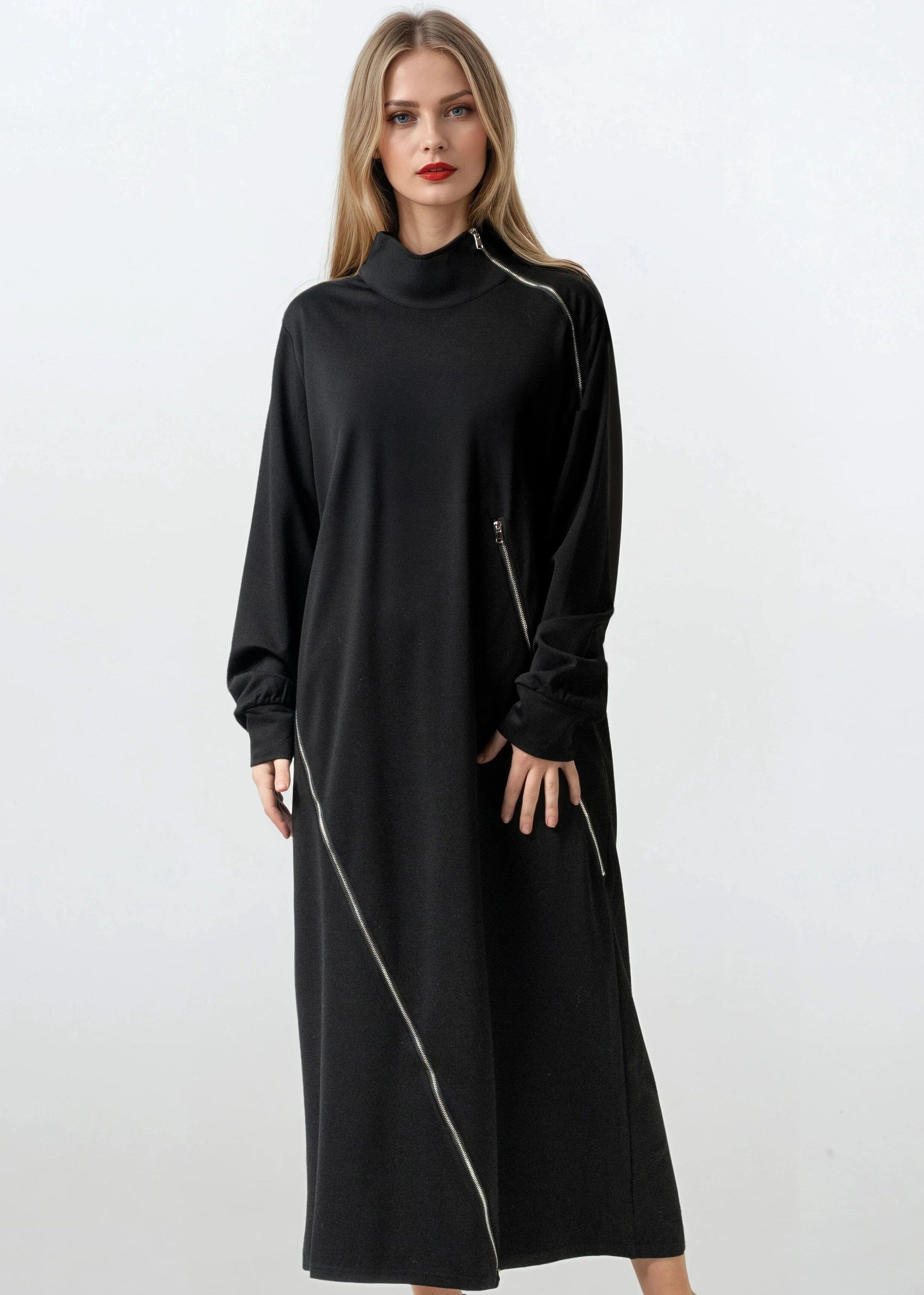 Multi Zip Athleisure Dress - Kate Hewko Multi Zip Athleisure Dress - Kate Hewko