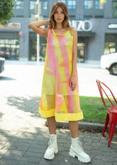 Neon Mesh Tank Dress Dresses Kate Hewko Multicolor One size 