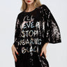 Never Stop Black Tee Tees Kate Hewko One Size Black 