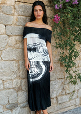 Off Shoulder Abstract Skirt Set Two Piece Sets Kate Hewko 