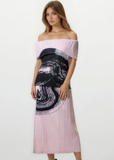 Off Shoulder Abstract Skirt Set Two Piece Sets Kate Hewko 
