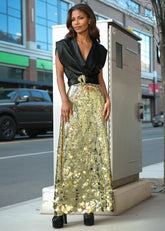 Ombre Sequin Maxi Skirt Skirts Kate Hewko 