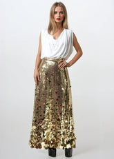 Ombre Sequin Maxi Skirt Skirts Kate Hewko 