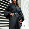 Oversized Balloon Sleeve Belted Dress Shirt Layering Pieces Kate Hewko 