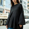 Oversized Balloon Sleeve Sweater Sweaters Kate Hewko One Size Black 