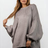 Oversized Balloon Sleeve Sweater Sweaters Kate Hewko One Size Grey 