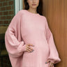 Oversized Balloon Sleeve Sweater Sweaters Kate Hewko One Size Pink 