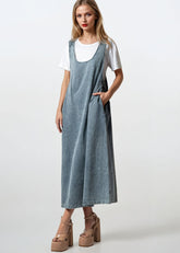 Oversized Denim Overall Dress Dresses Kate Hewko 