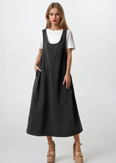 Oversized Denim Overall Dress Dresses Kate Hewko 