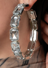 Oversized Gemstone Hoops Earrings Kate Hewko 