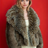 Oversized Lapel Cropped Faux Fur Coat Outerwear Kate Hewko 
