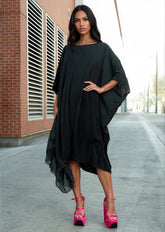 Oversized Ruffle Cut Out Tee Dress Dresses Kate Hewko 
