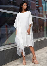 Oversized Ruffle Cut Out Tee Dress Dresses Kate Hewko 