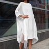Oversized Ruffle Cut Out Tee Dress Dresses Kate Hewko White One size 
