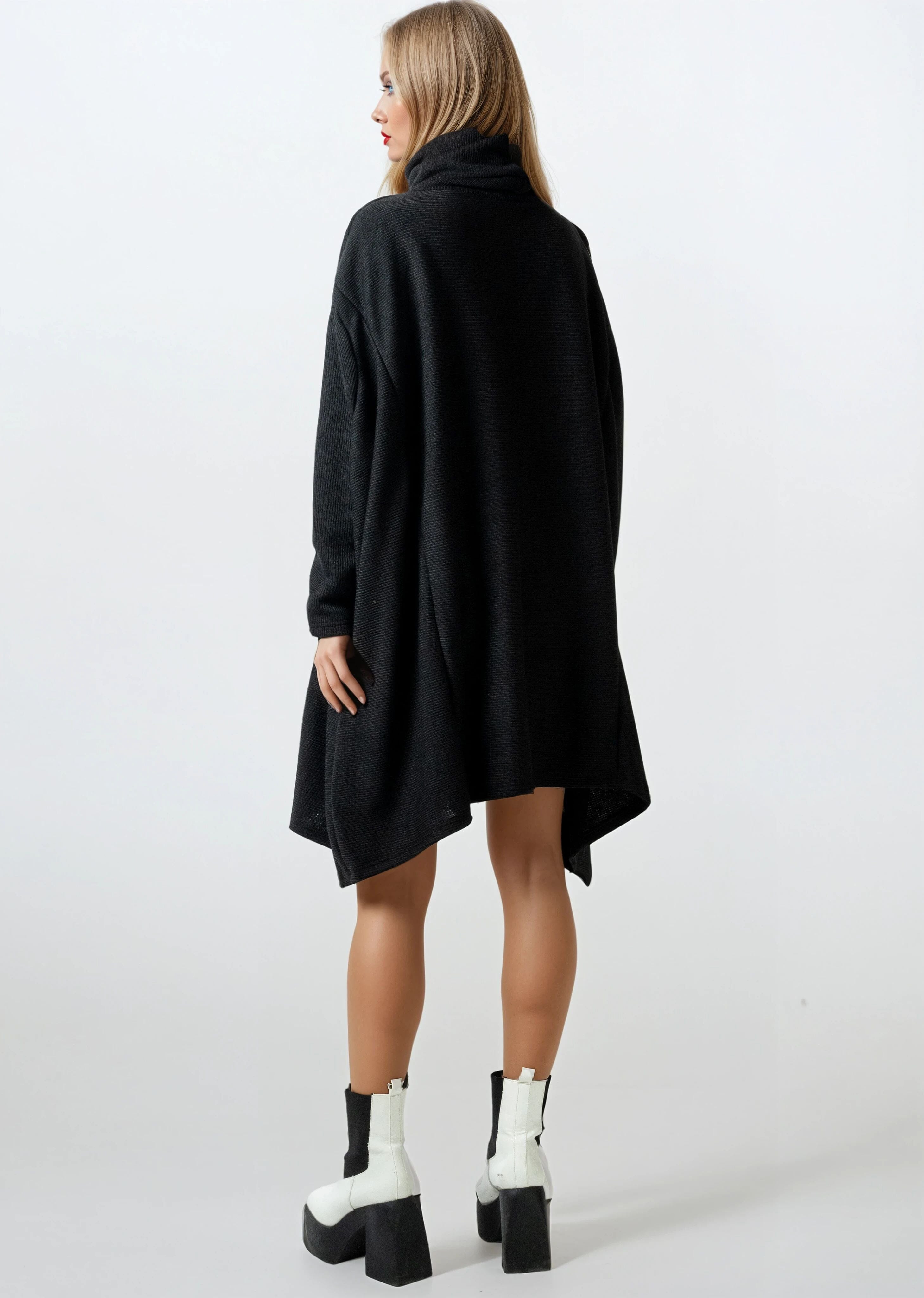 turtleneck dress oversized Daily Practice by Anthropologie Chunky Oversized Twofer Turtleneck Sweater Dress