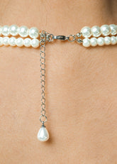 Pearl Bow Tassel Necklace Necklaces Kate Hewko 