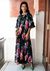 Pearl Embellished Floral Midi Dress Dresses Kate Hewko 