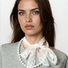 Pearl + Lace Tie Neck Tie Accessories Kate Hewko 