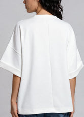 Pearl Studded Tuxedo Printed Tee Tees Kate Hewko 