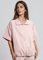 Pink Windbreaker Short Set Two Piece Sets Kate Hewko 