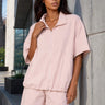 Pink Windbreaker Short Set Two Piece Sets Kate Hewko 
