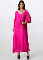 Pleated Embellished Maxi Dress Dresses Kate Hewko 