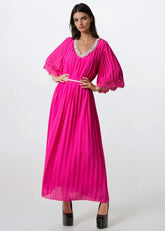 Pleated Embellished Maxi Dress Dresses Kate Hewko 