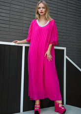 Pleated Embellished Maxi Dress Dresses Kate Hewko 