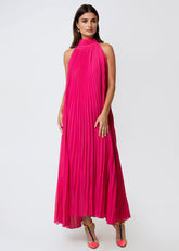 Pleated Halter Maxi Dress Dresses Kate Hewko 