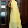 Pleated Halter Maxi Dress Dresses Kate Hewko 