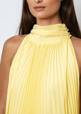 Pleated Halter Maxi Dress Dresses Kate Hewko 