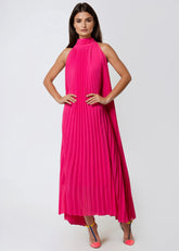Pleated Halter Maxi Dress Dresses Kate Hewko 