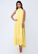 Pleated Halter Maxi Dress Dresses Kate Hewko 