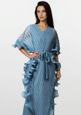 Pleated Ruffle Kaftan Dress Dresses Kate Hewko 
