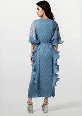 Pleated Ruffle Kaftan Dress Dresses Kate Hewko 