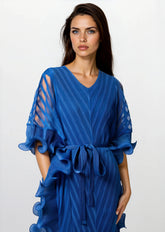 Pleated Ruffle Kaftan Dress Dresses Kate Hewko 