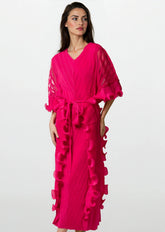 Pleated Ruffle Kaftan Dress Dresses Kate Hewko 