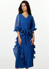 Pleated Ruffle Kaftan Dress Dresses Kate Hewko 