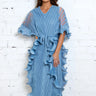 Pleated Ruffle Kaftan Dress Dresses Kate Hewko 