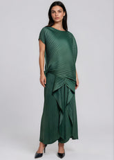 Pleated Tie Waist Pant Set Two Piece Sets Kate Hewko 
