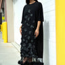 Polka Dot Petal Tee Dress Dresses Kate Hewko Black One size 
