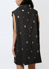 Polka Dot Pinstripe Vest Dress Dresses Kate Hewko 